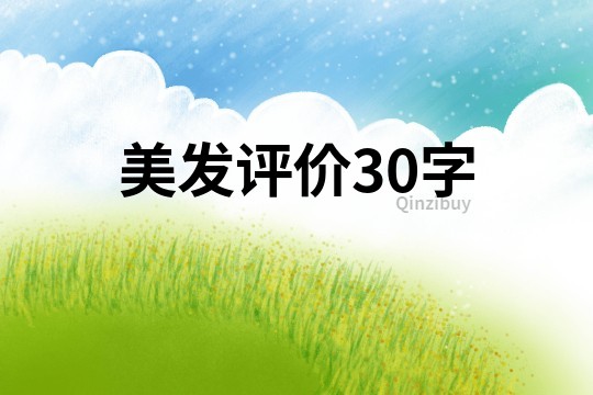 美發評價30字