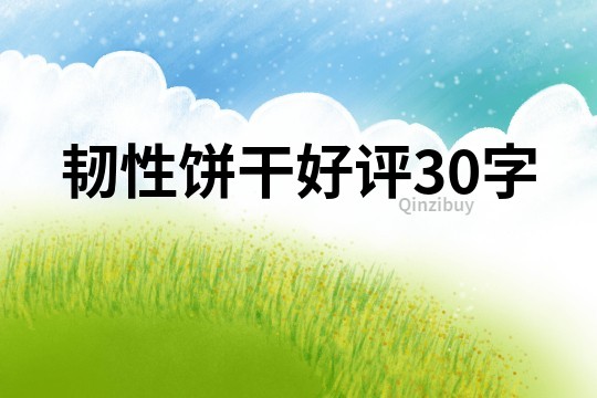 韌性餅干好評30字