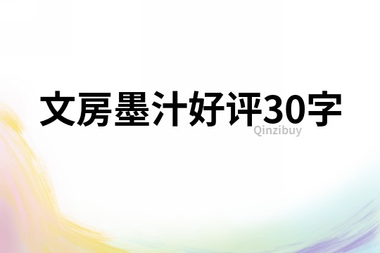 文房墨汁好評30字