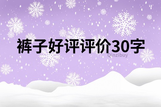 褲子好評評價30字