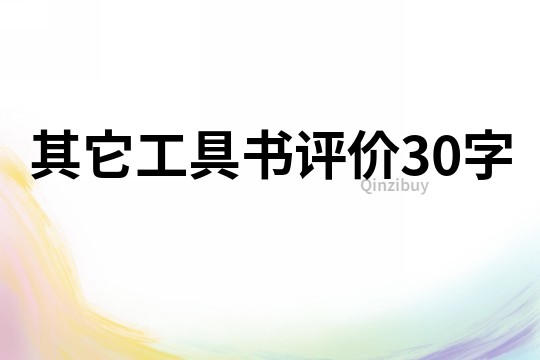 其它工具書評價30字