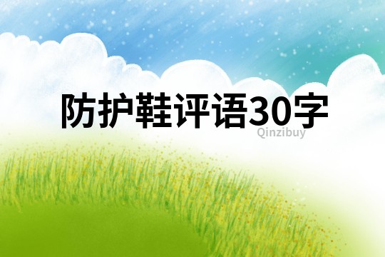 防護(hù)鞋評(píng)語(yǔ)30字