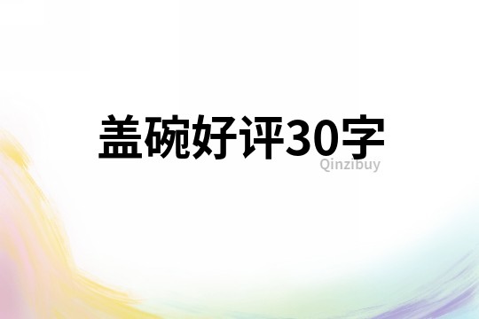蓋碗好評(píng)30字