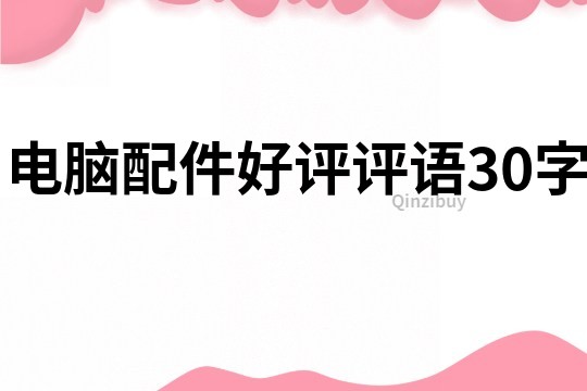 電腦配件好評評語30字