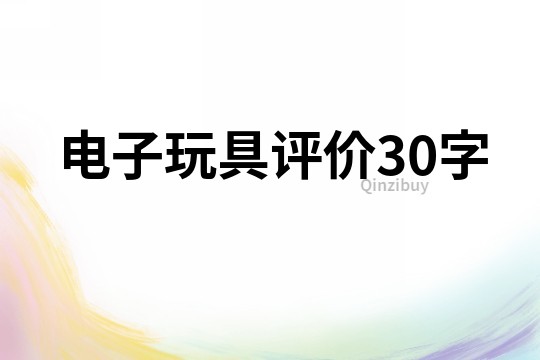 電子玩具評價30字