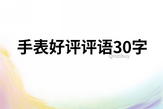 手表好評評語30字