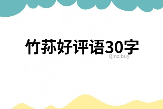 竹蓀好評語30字