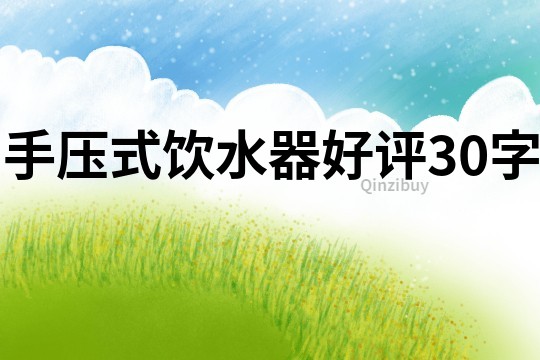 手壓式飲水器好評30字
