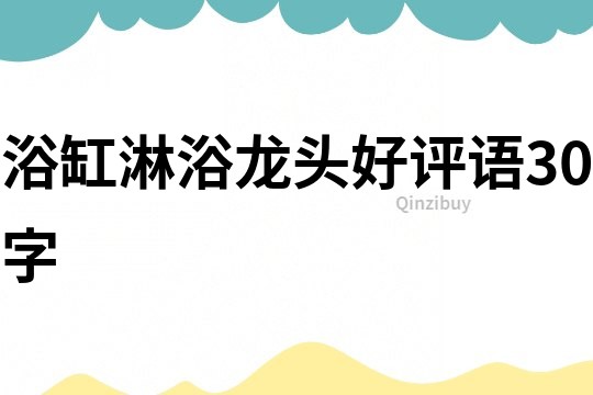 浴缸淋浴龍頭好評語30字