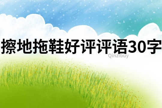 擦地拖鞋好評評語30字