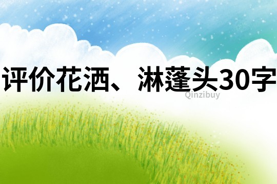 評價花灑、淋蓬頭30字