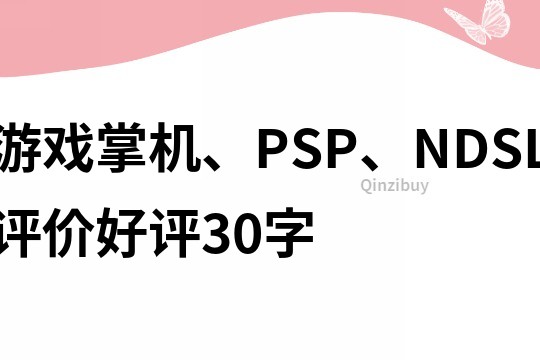 游戲掌機、PSP、NDSL評價好評30字