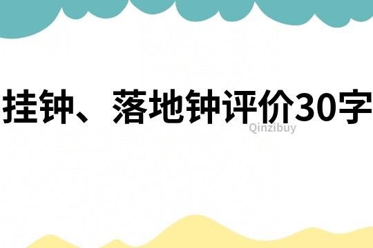 掛鐘、落地鐘評價(jià)30字