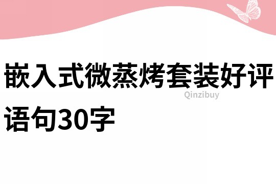 嵌入式微蒸烤套裝好評語句30字