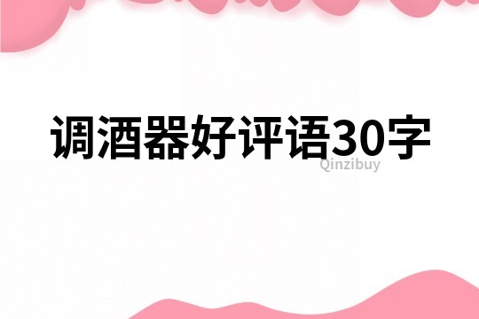 調酒器好評語30字