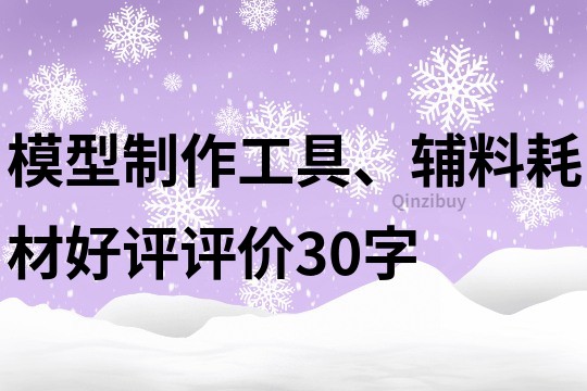 模型制作工具、輔料耗材好評評價30字