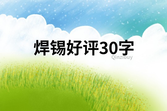 焊錫好評30字