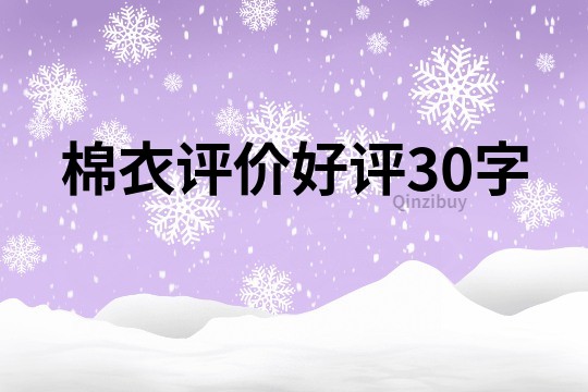 棉衣評(píng)價(jià)好評(píng)30字