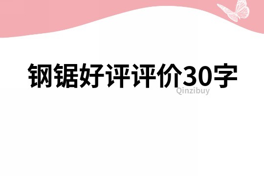 鋼鋸好評評價30字