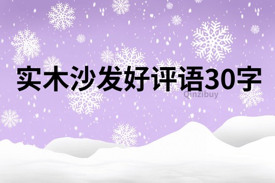 實木沙發好評語30字
