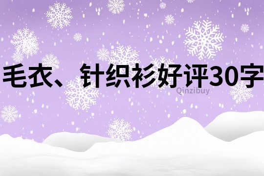 毛衣、針織衫好評30字