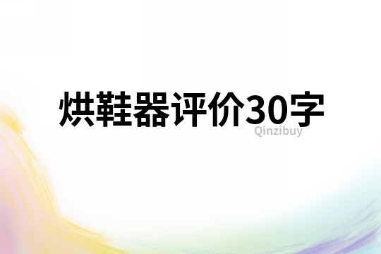 烘鞋器評價30字