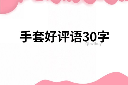 手套好評(píng)語(yǔ)30字