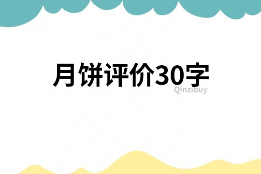 月餅評價30字