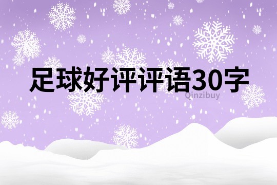 足球好評評語30字
