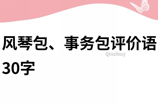 風(fēng)琴包、事務(wù)包評價語30字