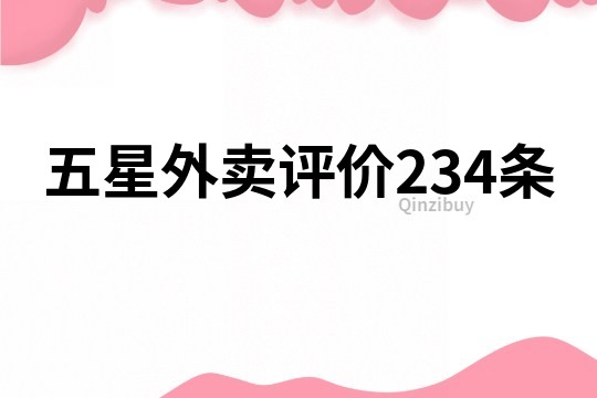五星外賣評價234條