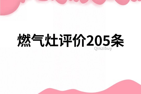 燃氣灶評價205條