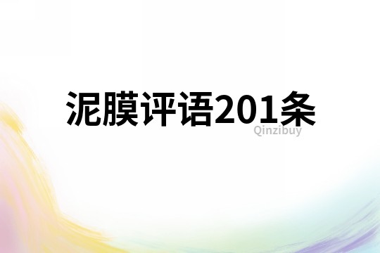 泥膜評語201條