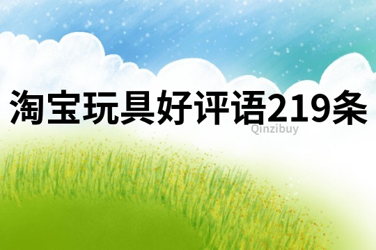 淘寶玩具好評(píng)語219條
