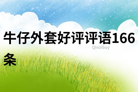 牛仔外套好評評語166條