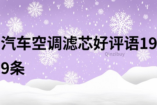 汽車空調濾芯好評語199條