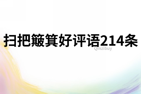 掃把簸箕好評語214條