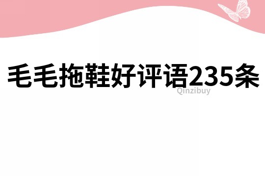毛毛拖鞋好評語235條