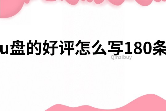 u盤的好評怎么寫180條