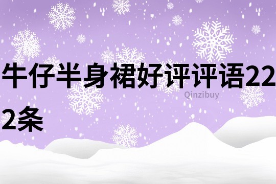 牛仔半身裙好評(píng)評(píng)語222條