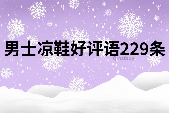 男士涼鞋好評(píng)語229條