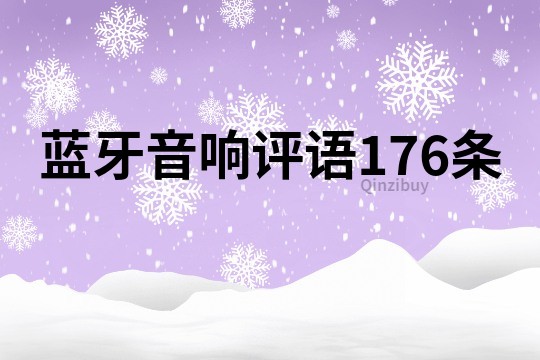 藍牙音響評語176條
