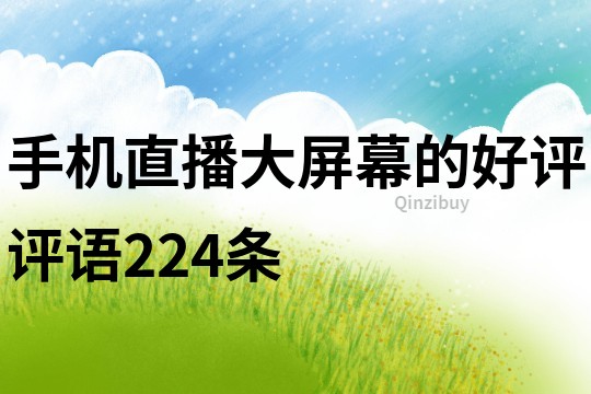 手機直播大屏幕的好評評語224條