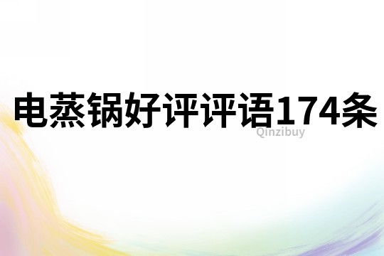 電蒸鍋好評評語174條