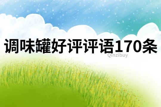 調味罐好評評語170條