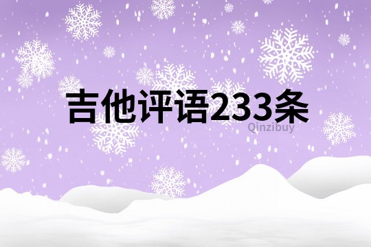 吉他評語233條