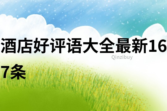 酒店好評(píng)語大全最新167條