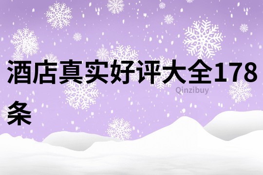 酒店真實好評大全178條