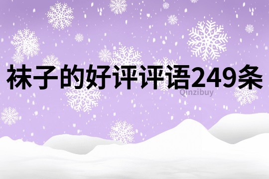 襪子的好評評語249條