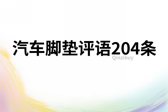 汽車腳墊評語204條